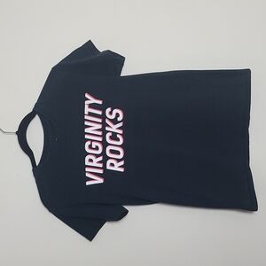 Virginity Rocks black tshirt